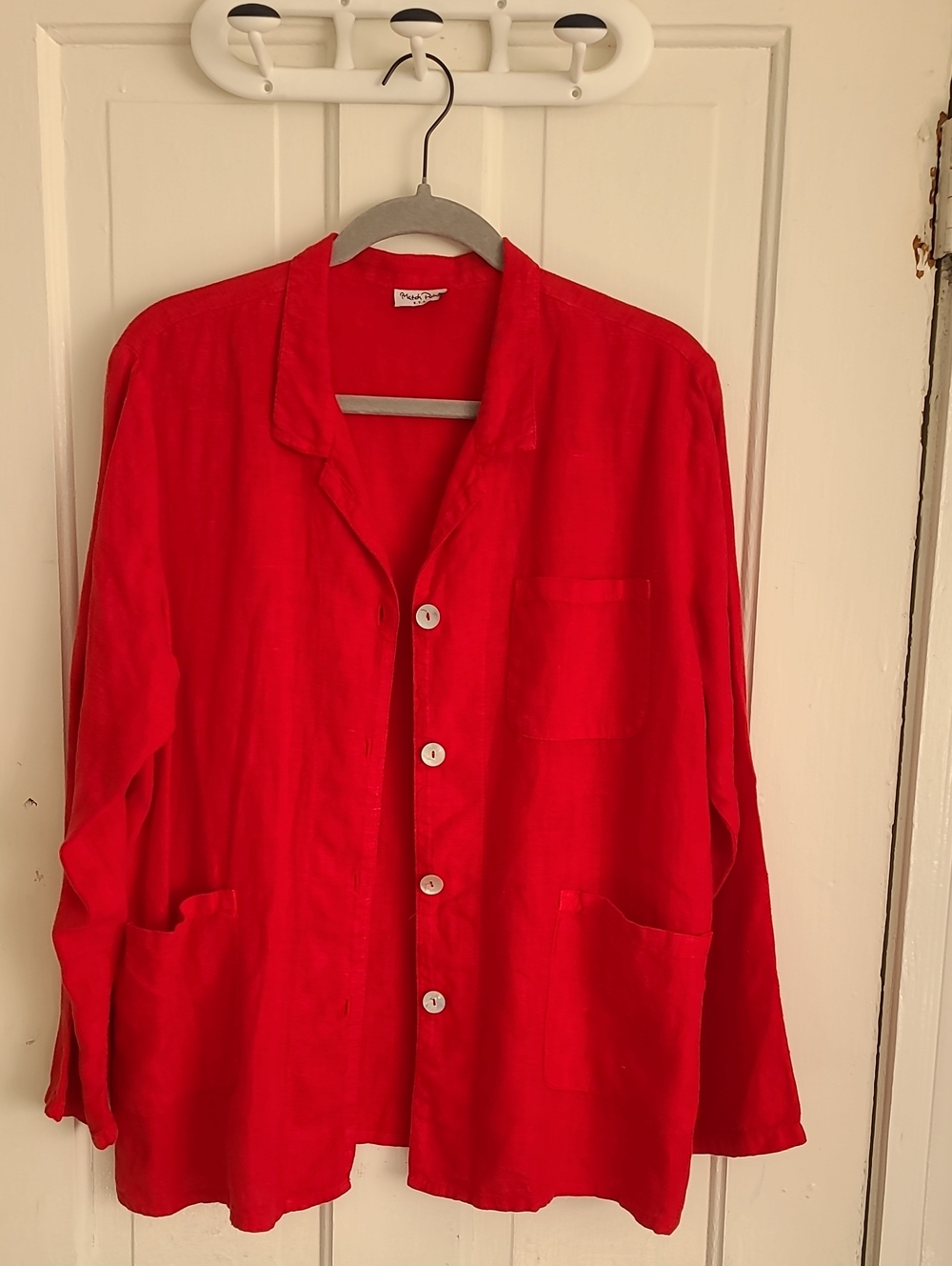 Match Point Red Linen Blazer